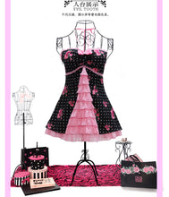 Load image into Gallery viewer, Rose Window Gal-Style Polka Dot Vintage Princess Strapless Halter Dress