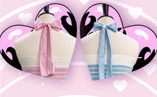 Load image into Gallery viewer, Evil tooth Pink and blue striped jumpsuit