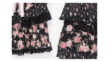 Load image into Gallery viewer, [EVIL TOOTH] Rose Jar Small Flutter Sleeve Irregular Splice Layered Floral Camisole
