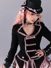 Load image into Gallery viewer, Battle of Roses Black Sweet Wool Knight Wool Coat Slim-Fit Waist Western Fantasy Style in Chanel Fabric
