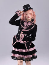 Load image into Gallery viewer, EVIL TOOTH Velvet Quartet Striped Symphony Notes Elements Old-fashioned Fluffy skirt
