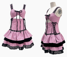 Load image into Gallery viewer, Blank sheet music striped color-blocking stage outfit
