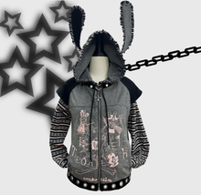 Load image into Gallery viewer, Bunny Pirate Faux Two-Piece Hoodie Jacket
