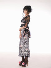 Load image into Gallery viewer, EVIL TOOTH Lace swallowtail butterfly Chinese style narrow-arm wide-sleeve cover-up, V-neck lace see-through swallowtail irregular waist design
