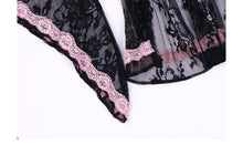 Load image into Gallery viewer, EVIL TOOTH Lace swallowtail butterfly Chinese style narrow-arm wide-sleeve cover-up, V-neck lace see-through swallowtail irregular waist design
