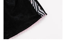 Load image into Gallery viewer, EVIL TOOTH Rose Shining Night Retro Patchwork Zebra Print Diamond Shorts Skirt Slim Fit Comfortable Front Skirt Back Shorts
