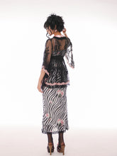 Load image into Gallery viewer, EVIL TOOTH Lace swallowtail butterfly Chinese style narrow-arm wide-sleeve cover-up, V-neck lace see-through swallowtail irregular waist design
