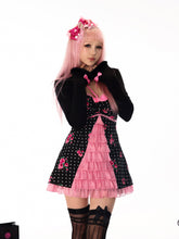 Load image into Gallery viewer, Rose Window Gal-Style Polka Dot Vintage Princess Strapless Halter Dress
