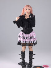 Load image into Gallery viewer, EVIL TOOTH striped symphony note element old-fashioned puffy skirt
