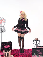 Load image into Gallery viewer, Polka Dot Rose gal-style vintage floral puffy cake dress, slim-fit princess-style super short skirt

