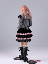 Load image into Gallery viewer, EVIL TOOTH Velvet Quartet Striped Symphony Notes Elements Old-fashioned Fluffy skirt
