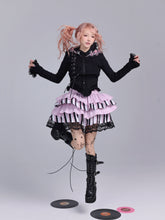 Load image into Gallery viewer, EVIL TOOTH striped symphony note element old-fashioned puffy skirt
