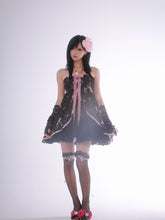 Load image into Gallery viewer, [Evil Tooth] Midnight Rose Princess Floral Mini Dress
