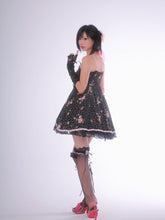 Load image into Gallery viewer, [Evil Tooth] Midnight Rose Princess Floral Mini Dress
