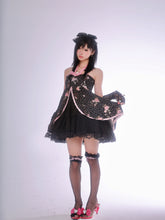 Load image into Gallery viewer, [Evil Tooth] Midnight Rose Princess Floral Mini Dress
