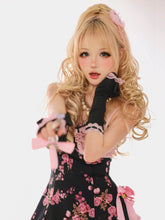 Load image into Gallery viewer, EVIL TOOTH Princess Rose Highness Heart-Shaped Diamond Buckle Ruffled-edge Bow Vintage-style Elegant and Cute Girl-type Camisole Dress
