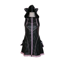 Load image into Gallery viewer, EDGERUNNERS：Cat eared hooded slim vest leather dress
